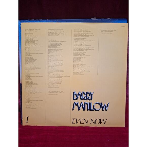 Barry Manilow – Even Now LP (1978 Arista AB 4164, VG+/EX, Shrink, Insert) - Picture 4 of 10
